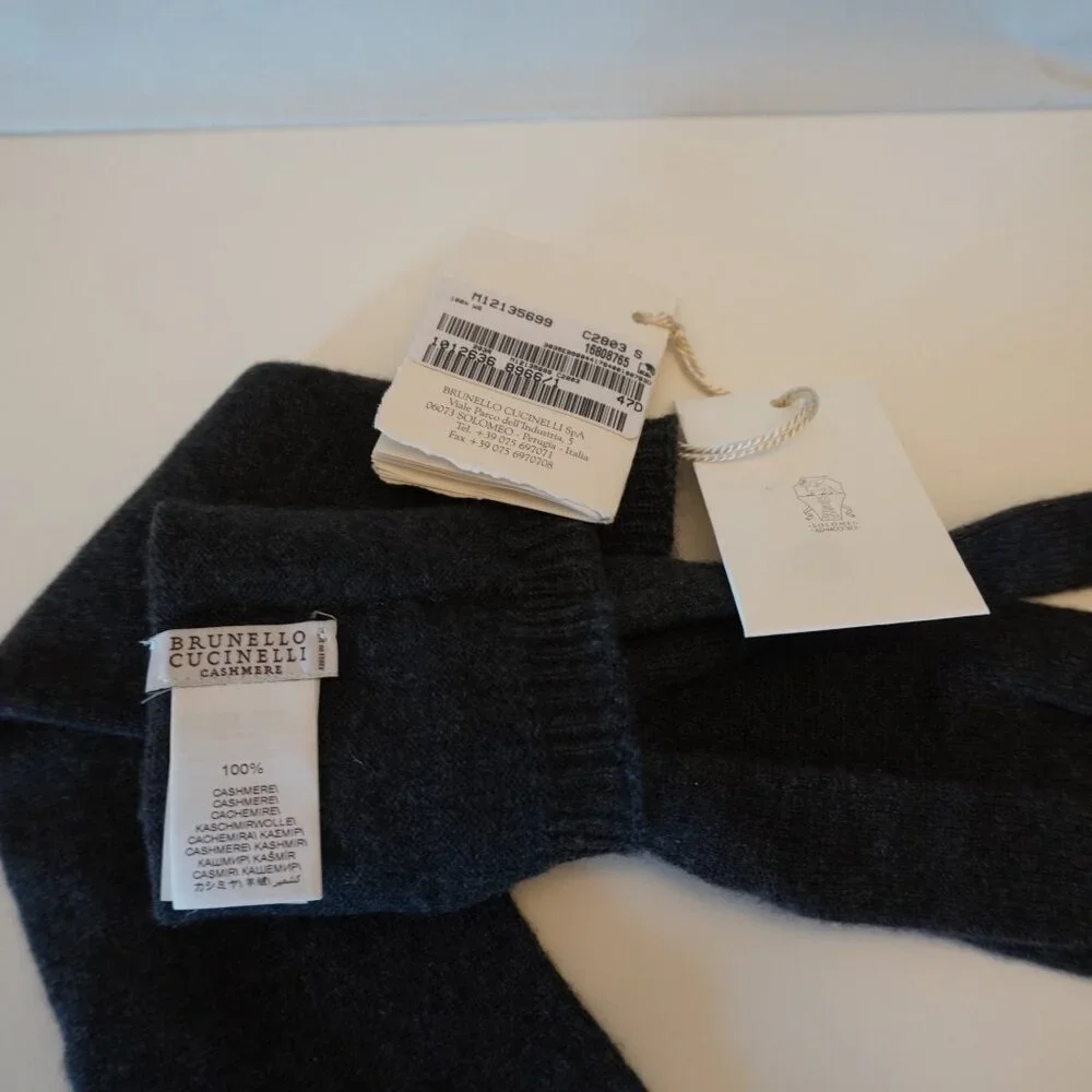 Brunello Cucinelli Cashmere Monili Gloves Size Small 13